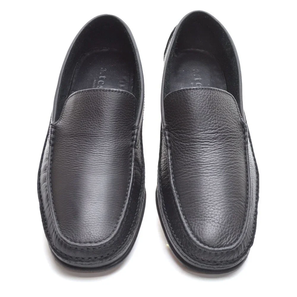 Men A. Testoni York Black Driving Mocs Loafers 10 M